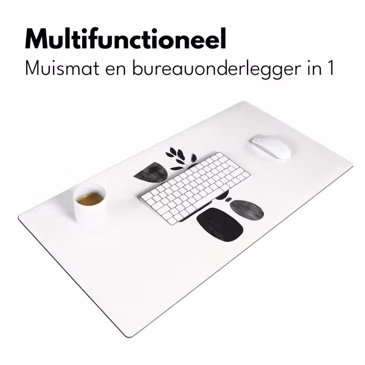 Japandi - Zwart - Abstract Muismat XXL klein -sfeer4