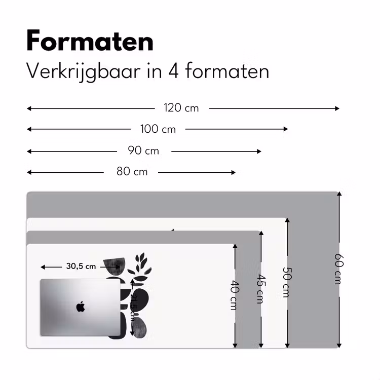 Japandi - Zwart - Abstract Muismat XXL klein -sfeer5