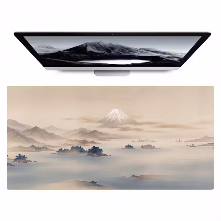 Japans - Landschap - Beige Muismat XXL klein -zzz3d