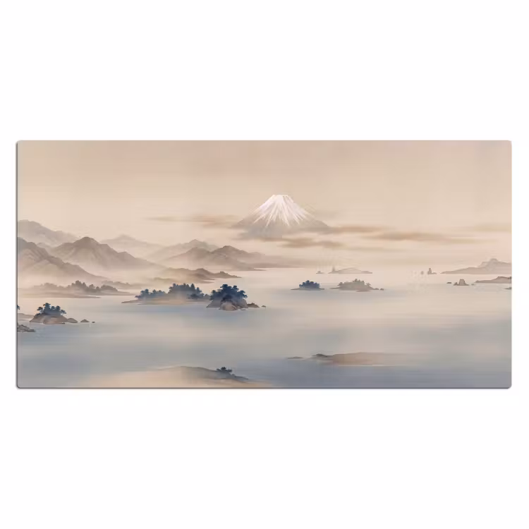 Japans - Landschap - Beige Muismat XXL klein -3d_leeg
