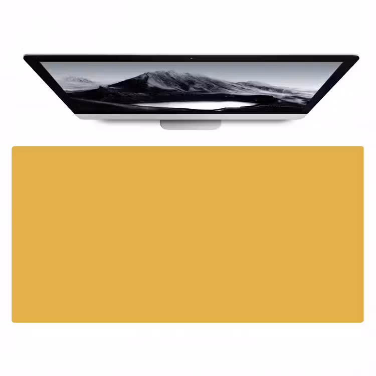 Joyful - Mustard - Geel Muismat XXL klein 681 -zzz3d