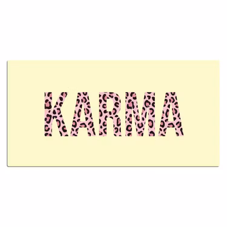 Karma - Luipaardprint - Geel Muismat XXL klein -3d_leeg