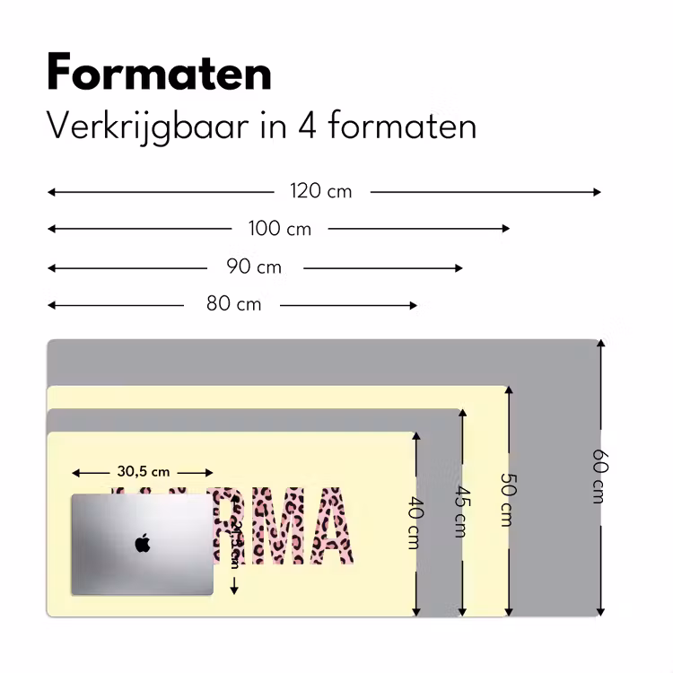 Karma - Luipaardprint - Geel Muismat XXL klein -sfeer5