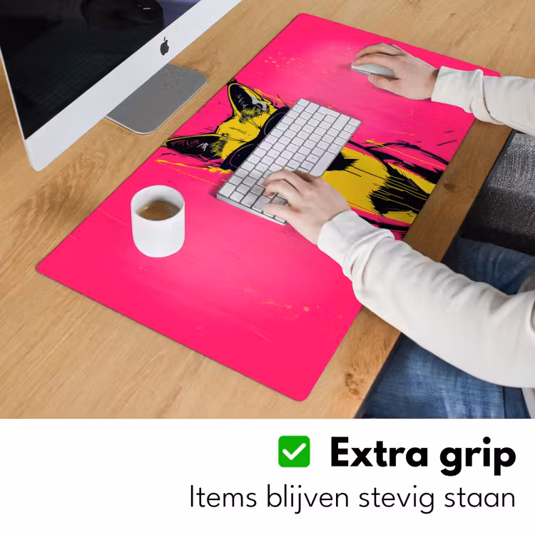 Kat - Art - Zonnebril - Roze Muismat XXL klein -sfeer3