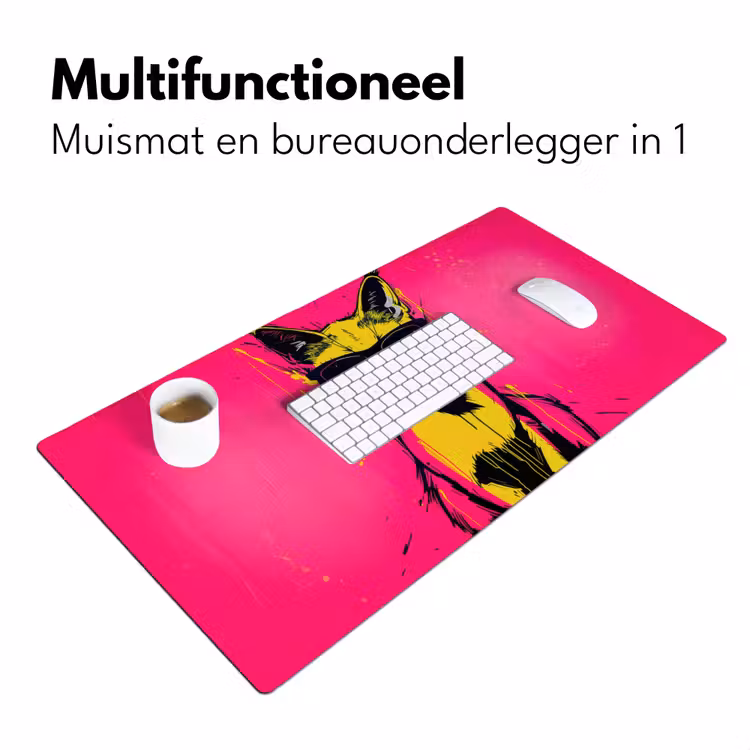 Kat - Art - Zonnebril - Roze Muismat XXL klein -sfeer4