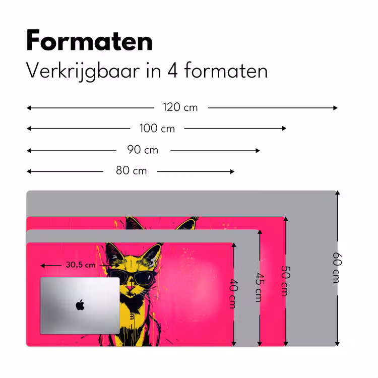 Kat - Art - Zonnebril - Roze Muismat XXL klein -sfeer5
