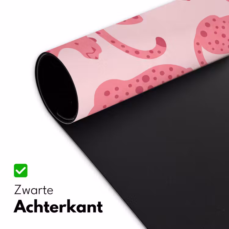 Kat - Gevlekt - Dieren - Patroon - Roze Muismat XXL klein -sfeer2