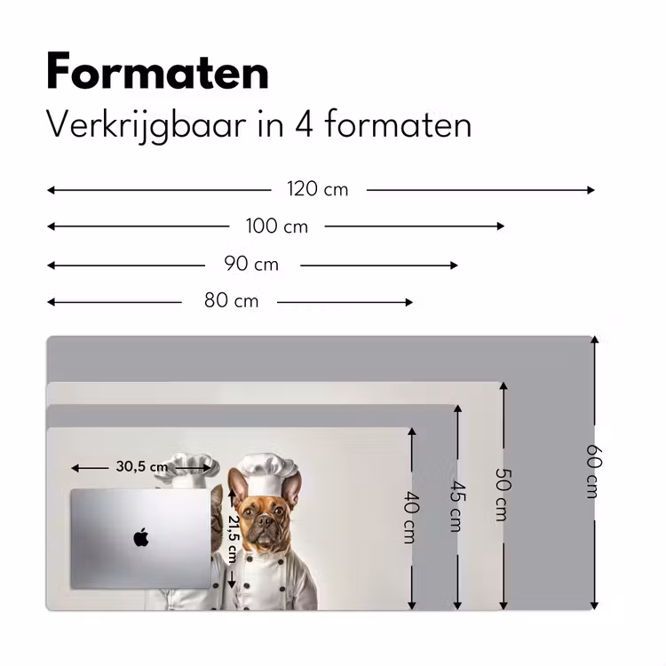 Kat - Hond - Kokskleding Muismat XXL klein -sfeer5