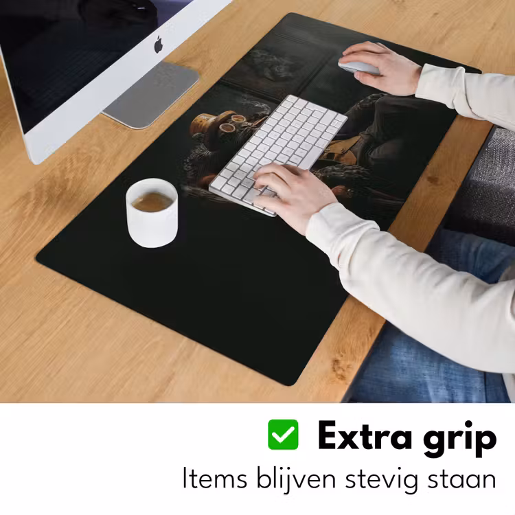 Kat - Pak - Oranje - Sigaar Muismat XXL klein -sfeer3