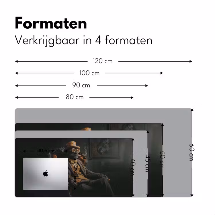 Kat - Pak - Oranje - Sigaar Muismat XXL klein -sfeer5