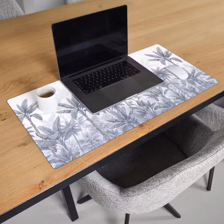 Kat - Tropisch bos - Modern - Grijs Muismat XXL klein -sfeer1