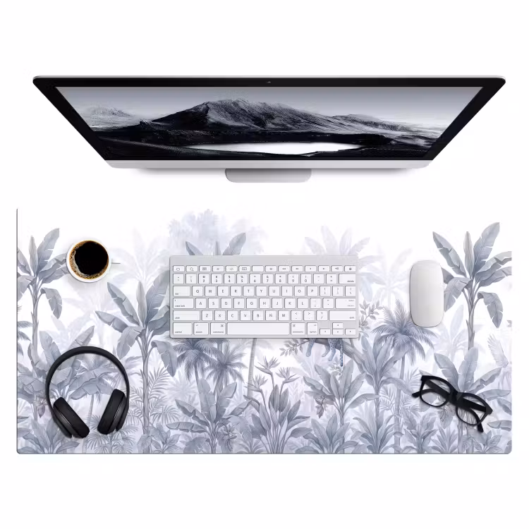 Kat - Tropisch bos - Modern - Grijs Muismat XXL klein -3d