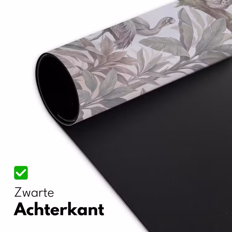 Kat - Vogel - Jungle - Illustratie - Dieren Muismat XXL klein -sfeer2
