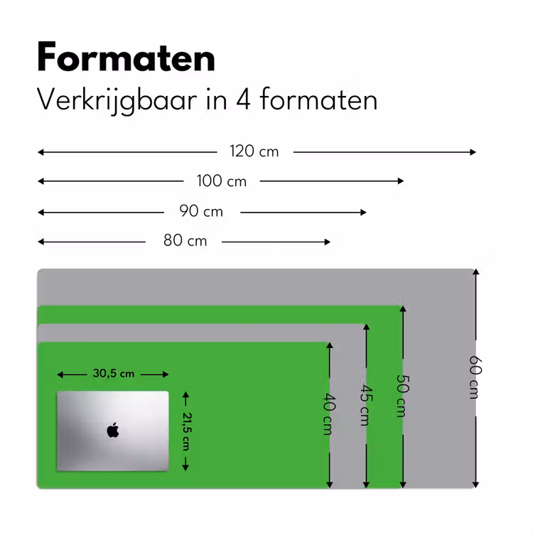 Kelly - Green - Groen Muismat XXL klein 681 -sfeer5