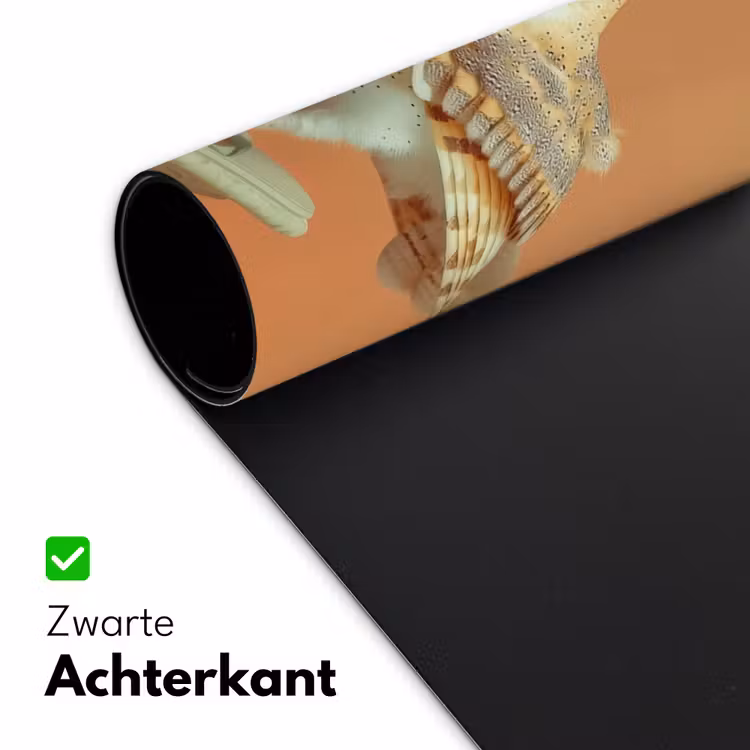 Kerkuil - Koksmuts - Oranje - Vogel Muismat XXL klein -sfeer2