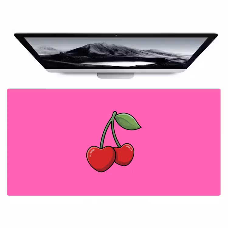 Kers - Roze - Fruit Muismat XXL klein -zzz3d