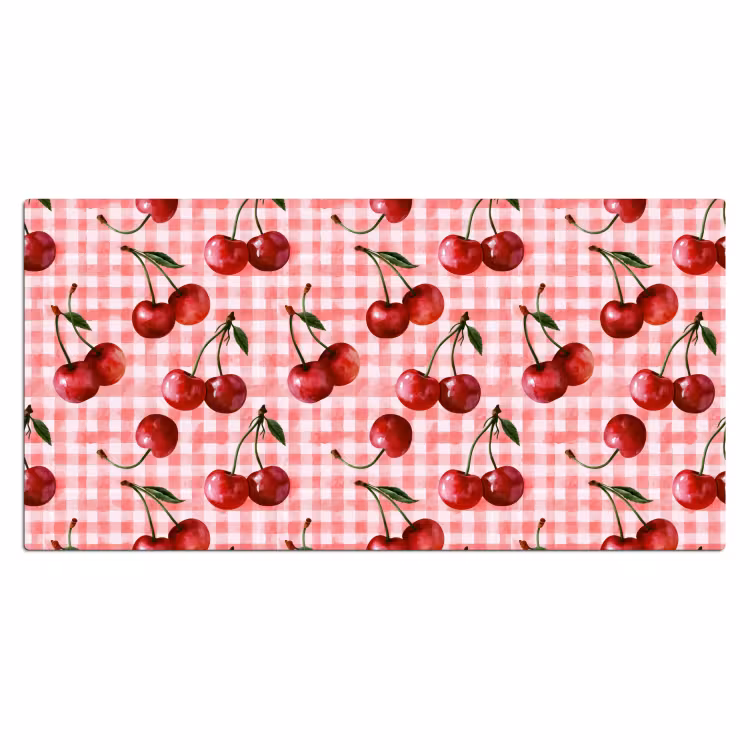 Kersen - Blokken - Rood Muismat XXL klein 681 -3d_leeg