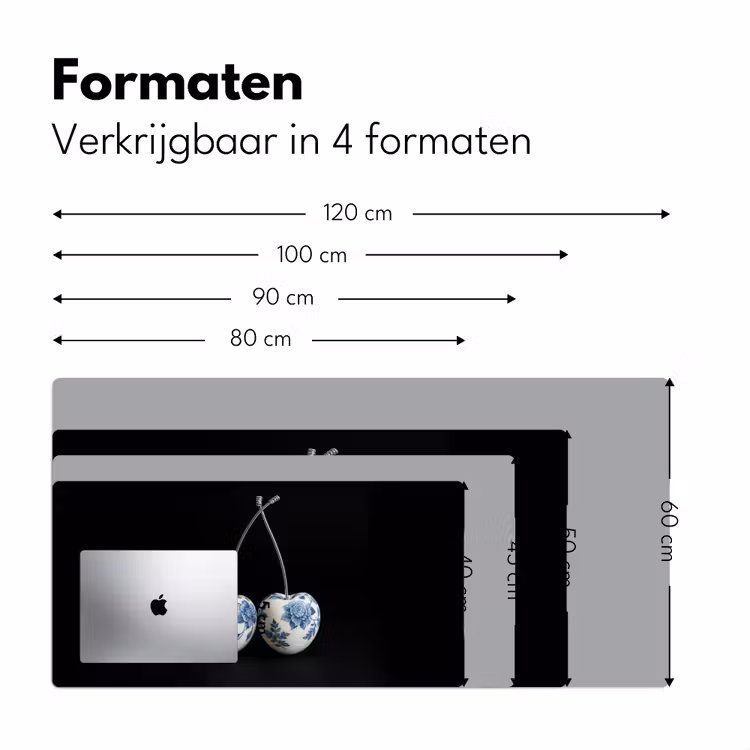 Kersen - Delfts blauw - Fruit Muismat XXL klein -sfeer5