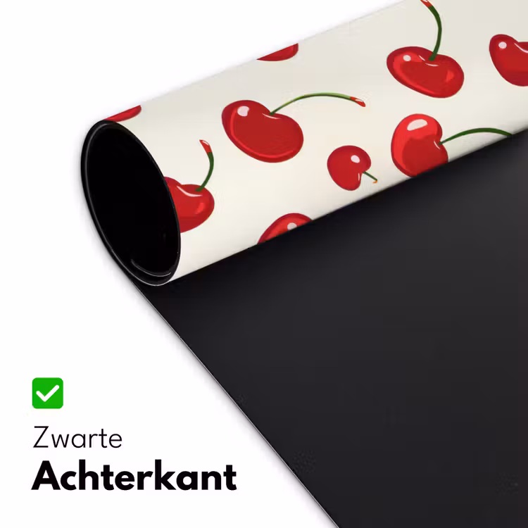 Kersen - Minimalistisch - Rood Muismat XXL klein 681 -sfeer2