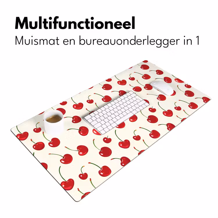 Kersen - Minimalistisch - Rood Muismat XXL klein 681 -sfeer4