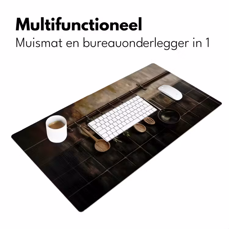 Keukengerei - Rustiek - Tegels - Kruiden Muismat XXL klein -sfeer4