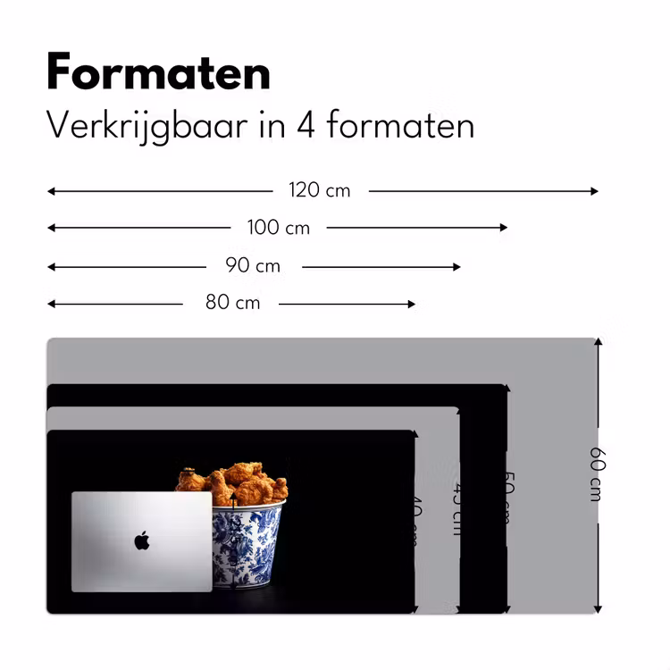 Kip - Bucket - Delfts blauw - Lekker Muismat XXL klein -sfeer5