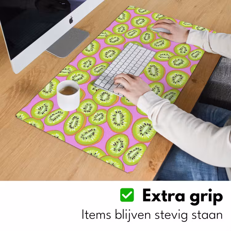 Kiwi - Speels - Groen Muismat XXL klein 681 -sfeer3