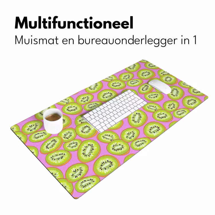 Kiwi - Speels - Groen Muismat XXL klein 681 -sfeer4
