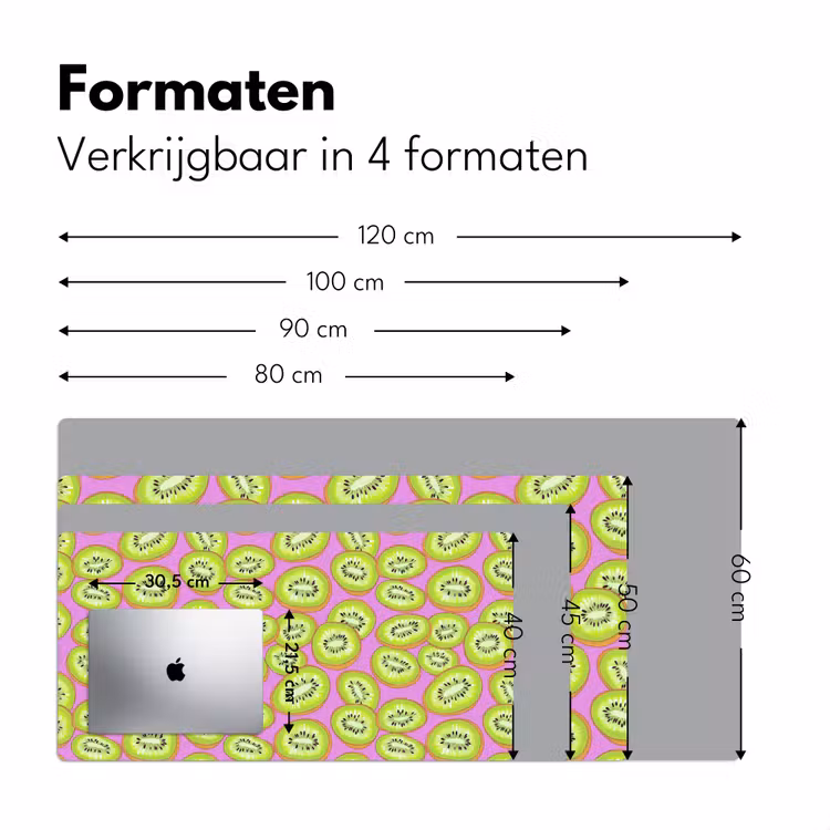 Kiwi - Speels - Groen Muismat XXL klein 681 -sfeer5