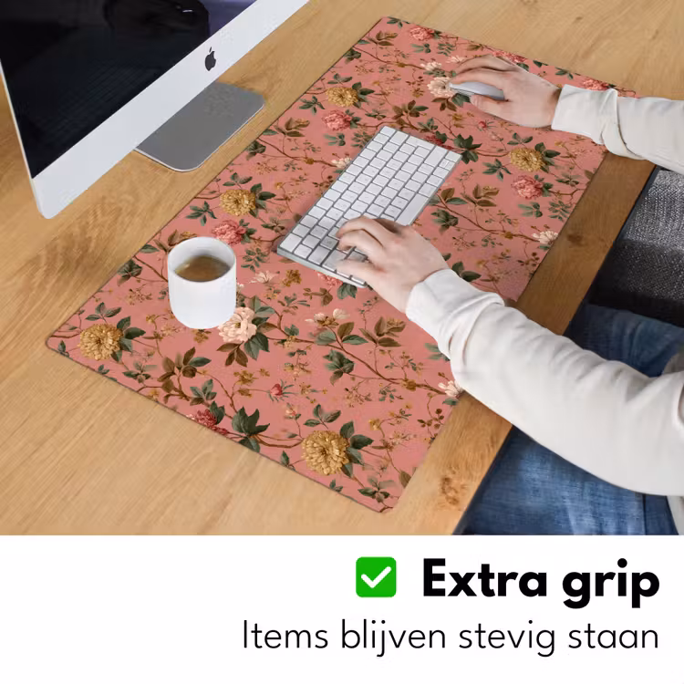 Klassiek - Botanisch - Roze Muismat XXL klein 681 -sfeer3