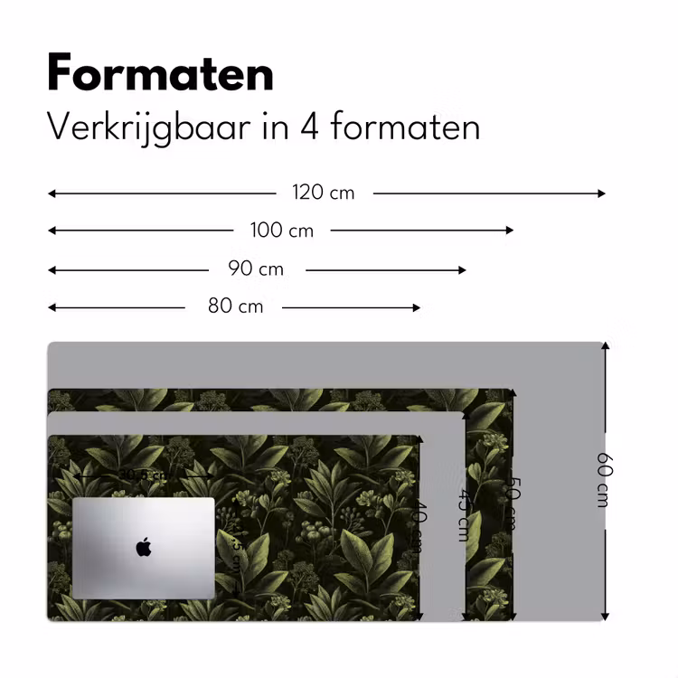 Klassiek - Donker - Botanisch - Planten Muismat XXL klein 681 -sfeer5