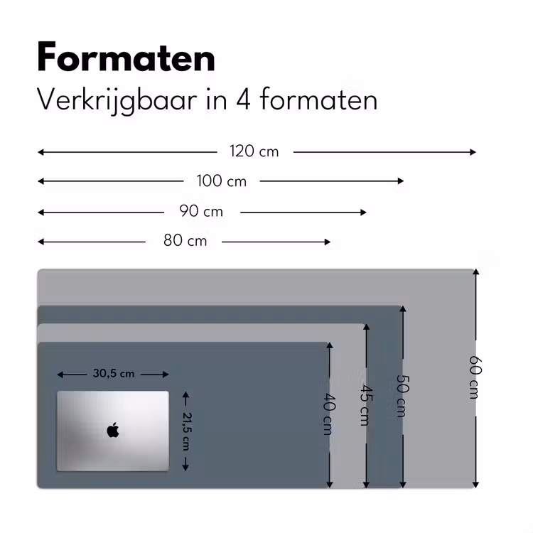Kleuren - Blauw - Interieur Muismat XXL klein -sfeer5