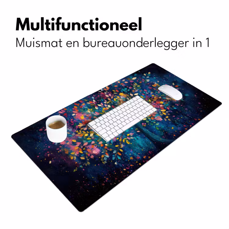 Kleurrijk - Boom - Magisch - Abstract Muismat XXL klein -sfeer4