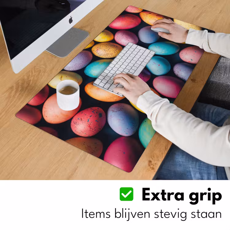 Kleurrijk - Paaseitjes - Spetters Muismat XXL klein -sfeer3