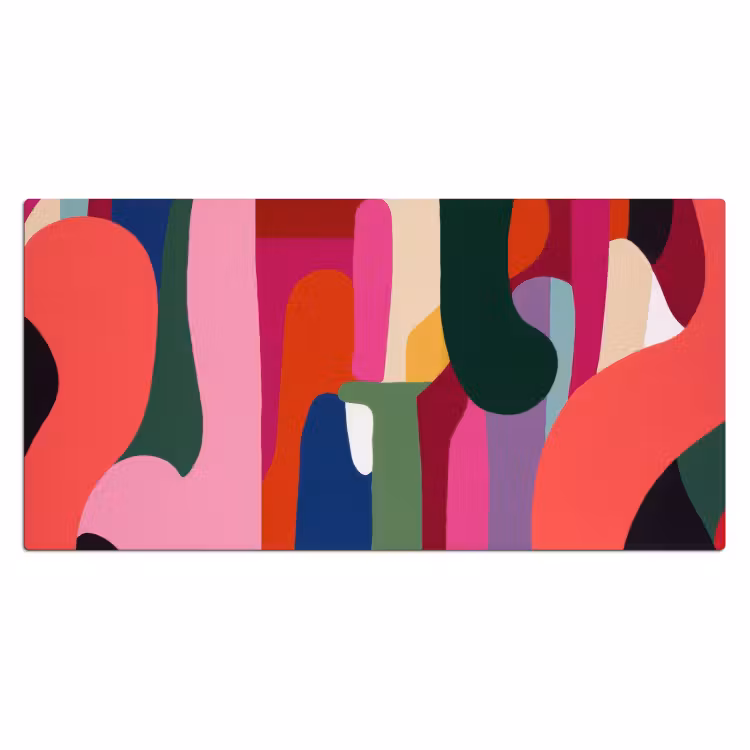Kleurvakken - Recht - Rond - Abstract Muismat XXL klein -3d_leeg