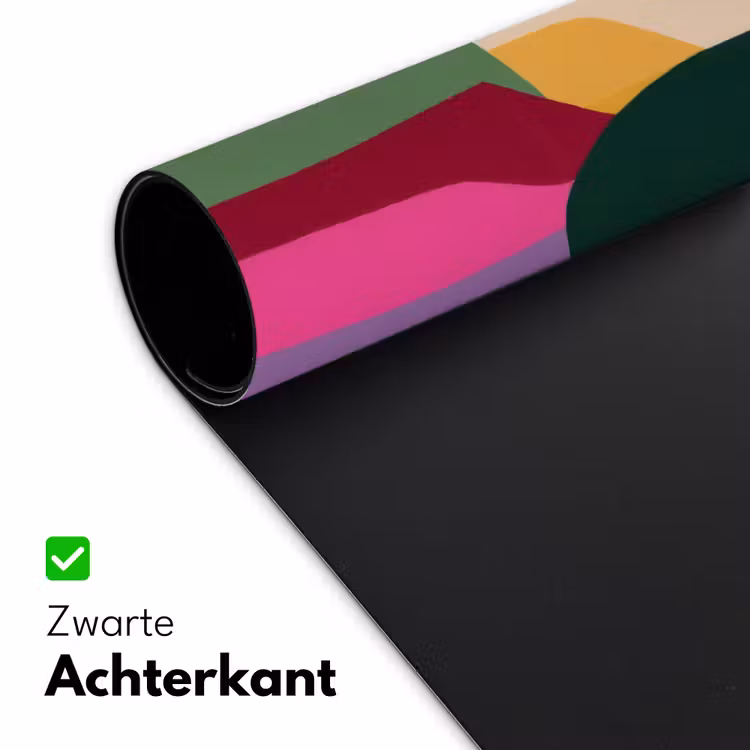 Kleurvakken - Recht - Rond - Abstract Muismat XXL klein -sfeer2