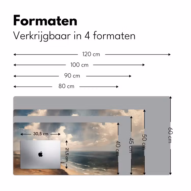 Klif - Zee - Boom Muismat XXL klein -sfeer5