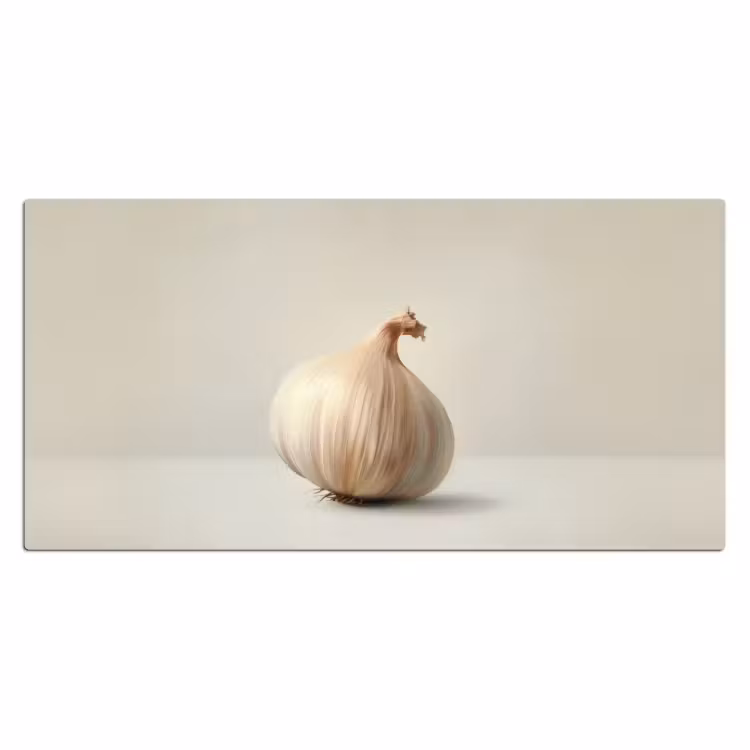 Knoflook - Natuurlijk - Beige Muismat XXL klein -3d_leeg
