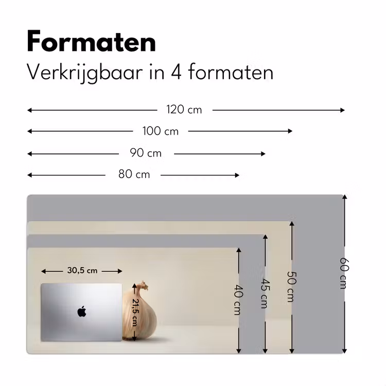 Knoflook - Natuurlijk - Beige Muismat XXL klein -sfeer5