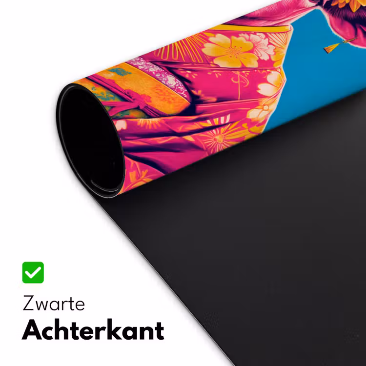 Koe - Bloemenkrans - Oorhangers - Kimono Muismat XXL klein -sfeer2
