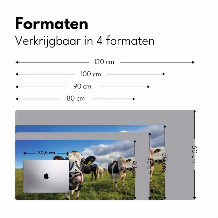 Koe - Tong - Weide Muismat XXL klein -sfeer5