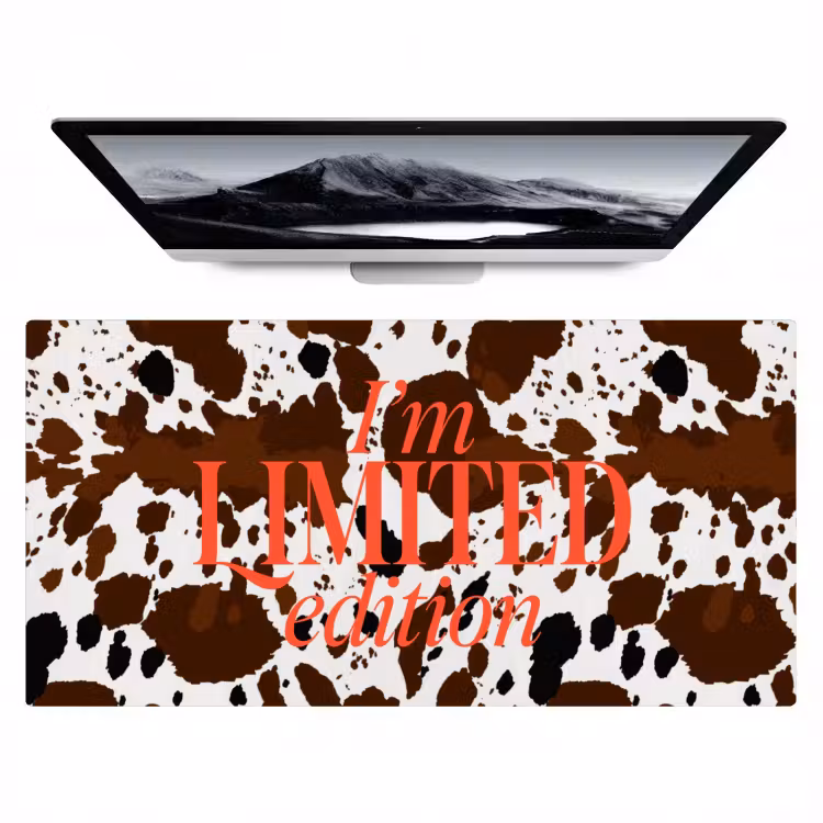 Koeienprint - Limited edition - Rood Muismat XXL klein -zzz3d