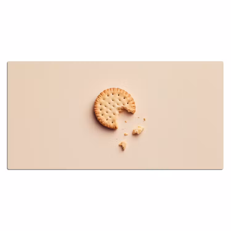 Koekje - Kruimels - beige Muismat XXL klein -3d_leeg