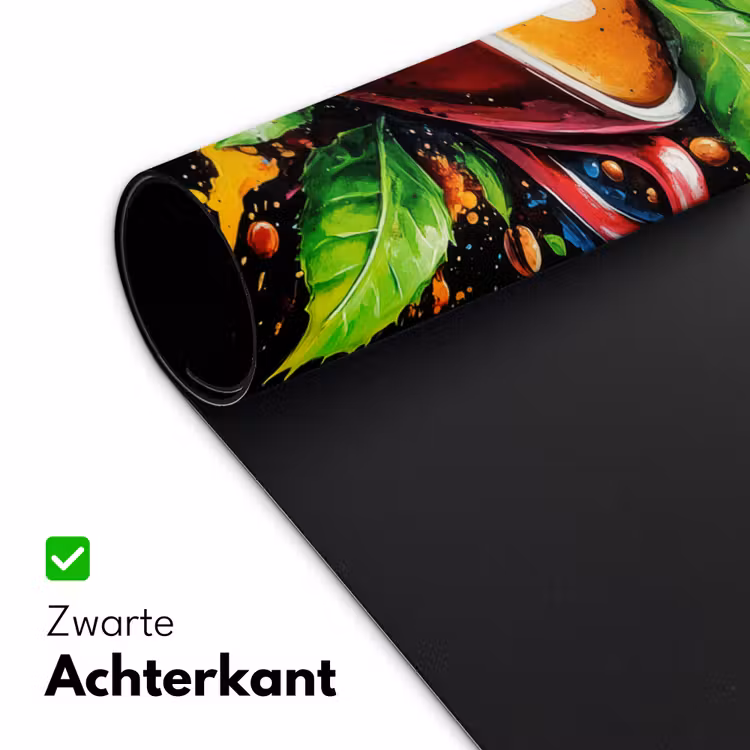 Koffie - Graffiti - Drinken - Abstract Muismat XXL klein -sfeer2