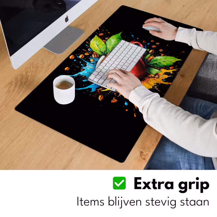 Koffie - Graffiti - Drinken - Abstract Muismat XXL klein -sfeer3