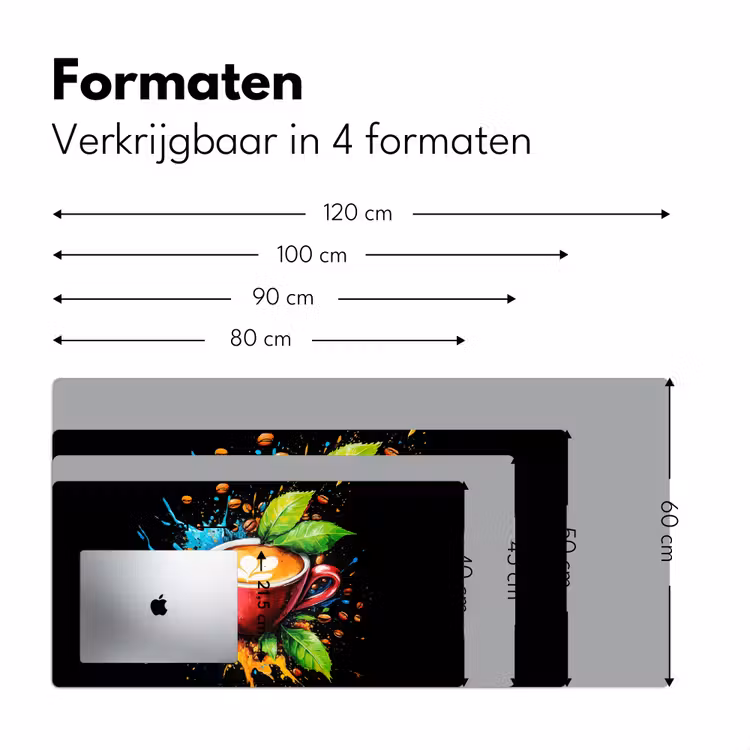 Koffie - Graffiti - Drinken - Abstract Muismat XXL klein -sfeer5