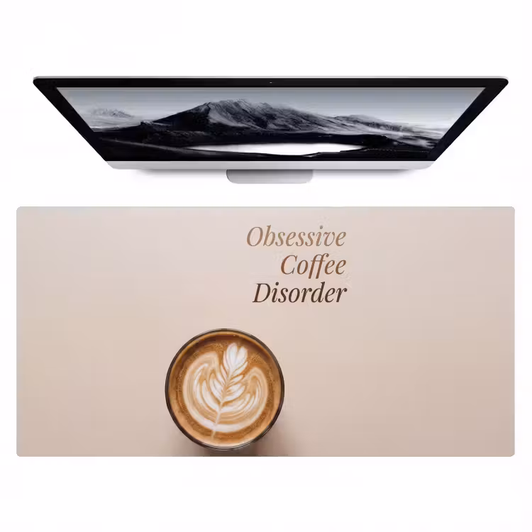 Koffie - Obessive Coffee Disorder - Beige Muismat XXL klein -zzz3d