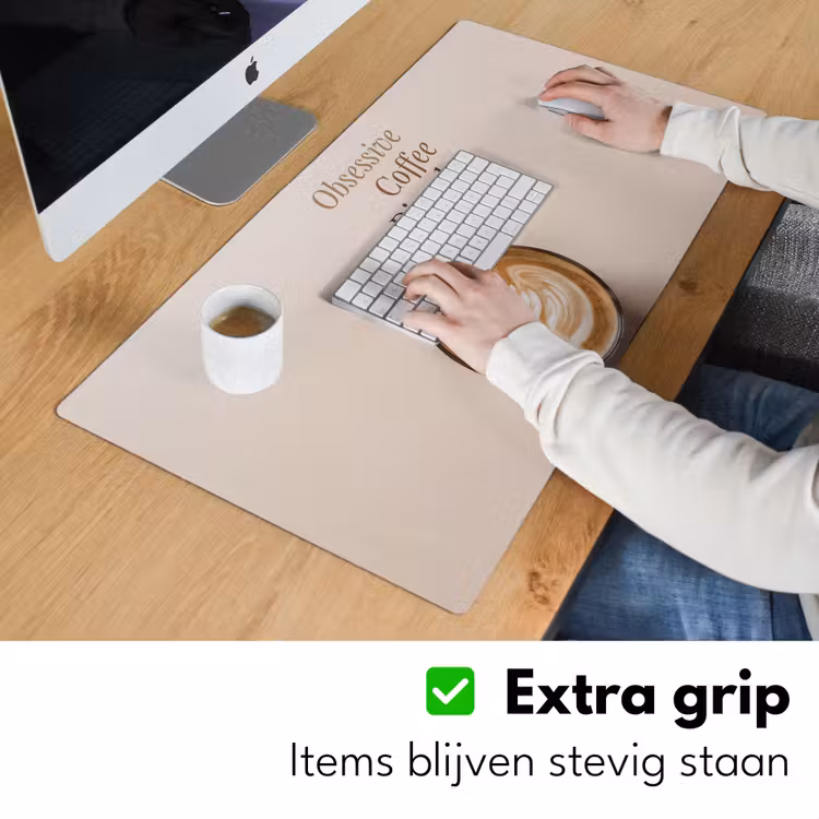 Koffie - Obessive Coffee Disorder - Beige Muismat XXL klein -sfeer3
