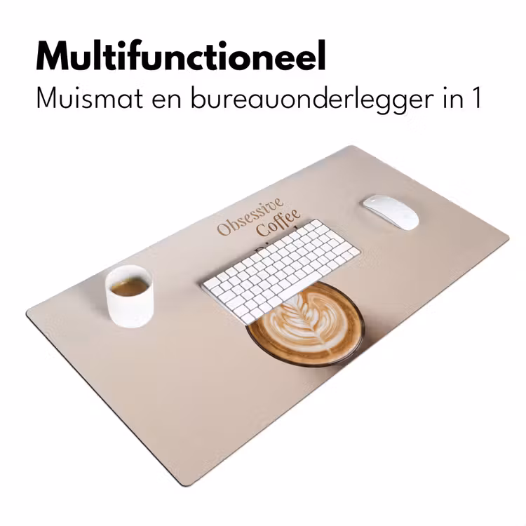 Koffie - Obessive Coffee Disorder - Beige Muismat XXL klein -sfeer4