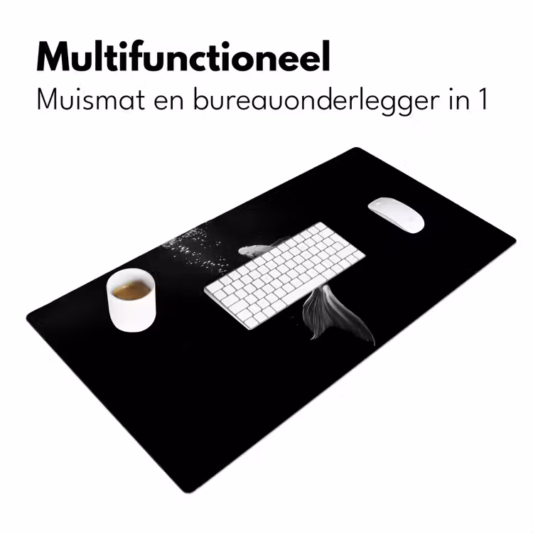 Koi - Vis - Wit - Zwart Muismat XXL klein -sfeer4